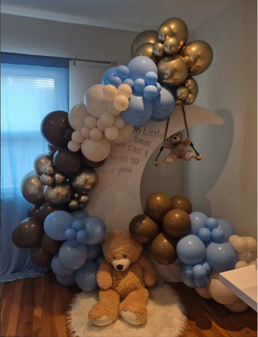 Little Bear Blue & Gold Baby Shower — Baby Showers