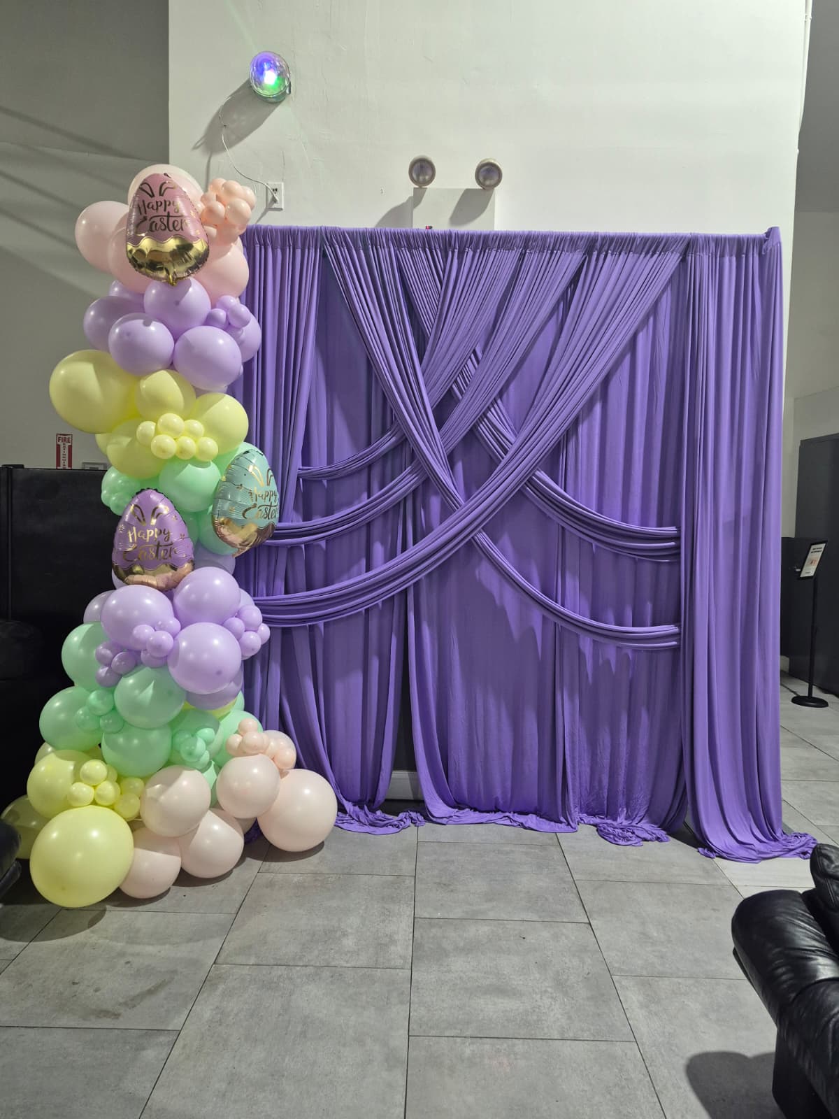 Pastel Easter Garland & Lavender Draping — Events