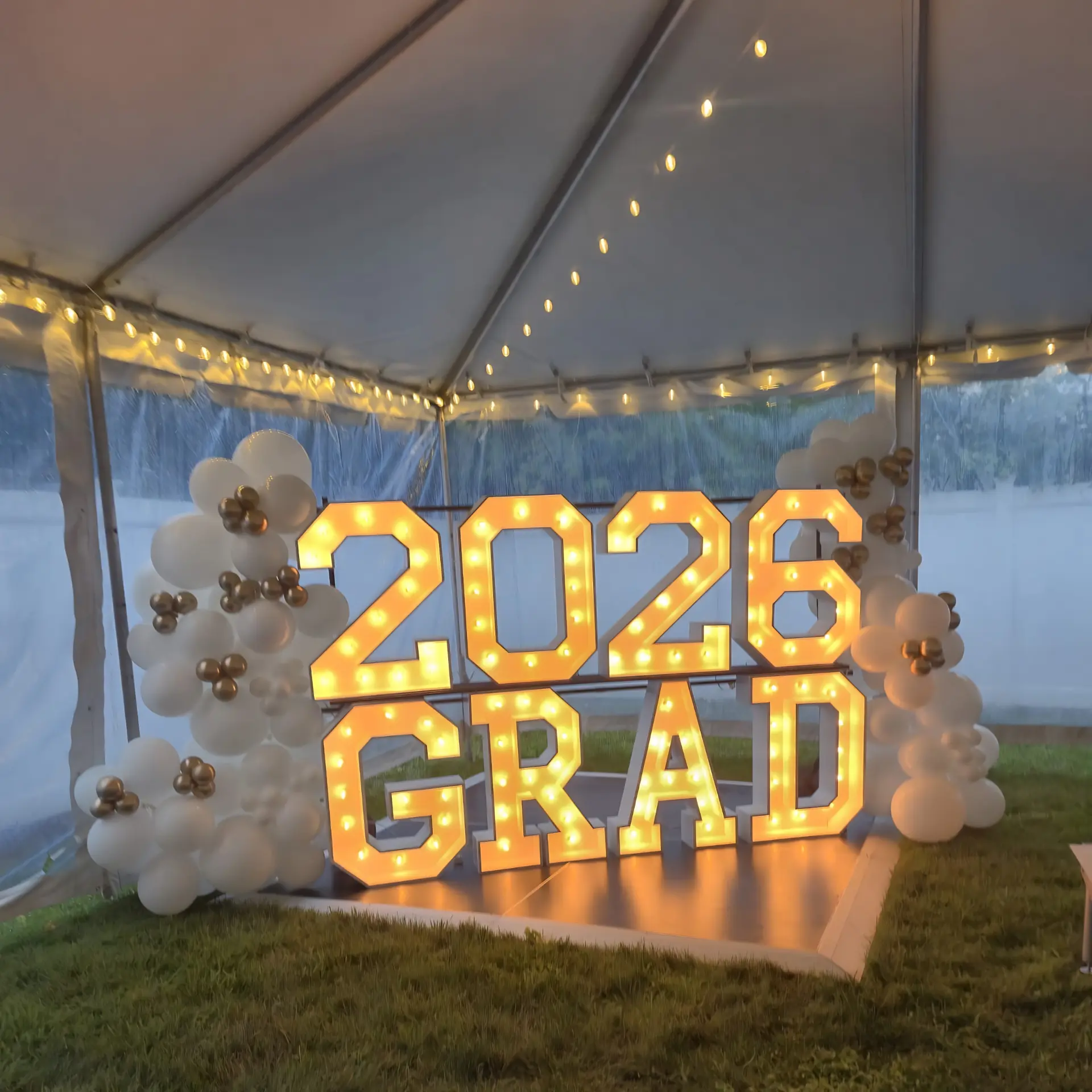2026 Grad Marquee & Balloon Columns — Graduations